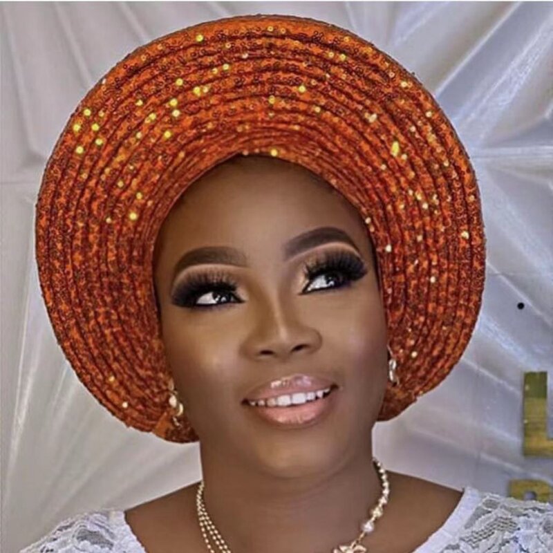 African Wedding Turban Hat Manufacturer - New Sequined Laminated Ethnic Hat