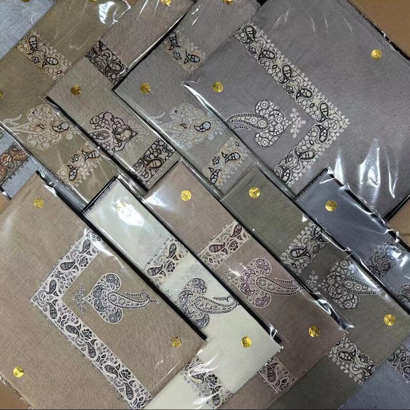 Wool Shemagh Manufacturer - Arab Scarf Men Muslim Embroidery Ghutra Pashmina Omani Prayer Keffiyeh