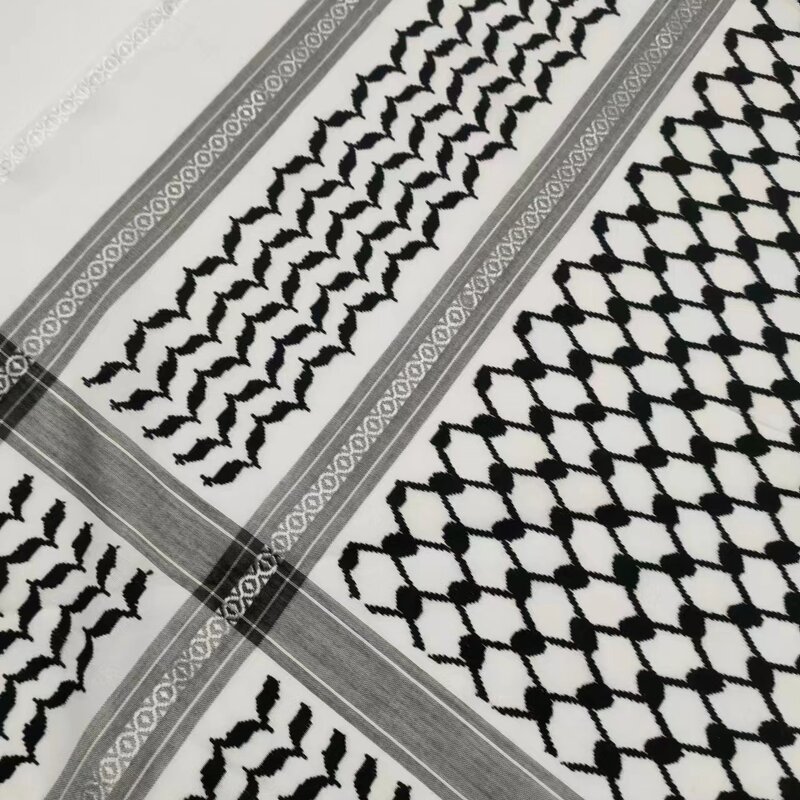Shemagh Cotton for Men Manufacturer - New Style Design for Palestine Scarf Keffiyeh Sewn Jacquard 123x123cm