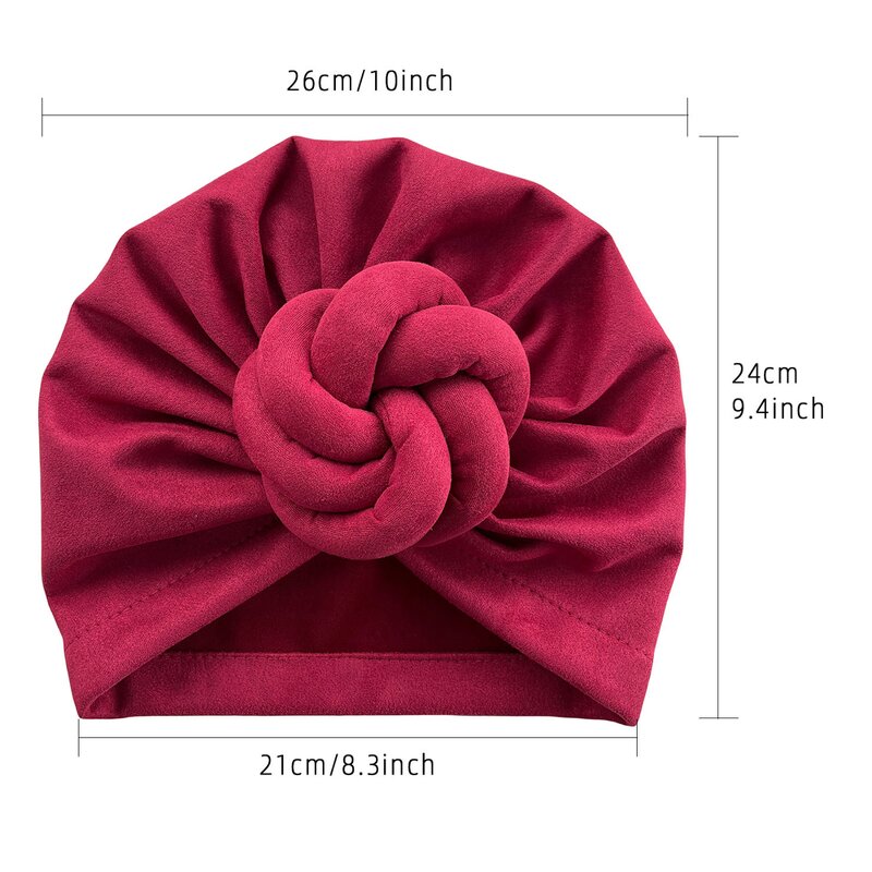Turban Cap Manufacturer - Plain Solid Color Knotted Soft Hair Cover for African Women