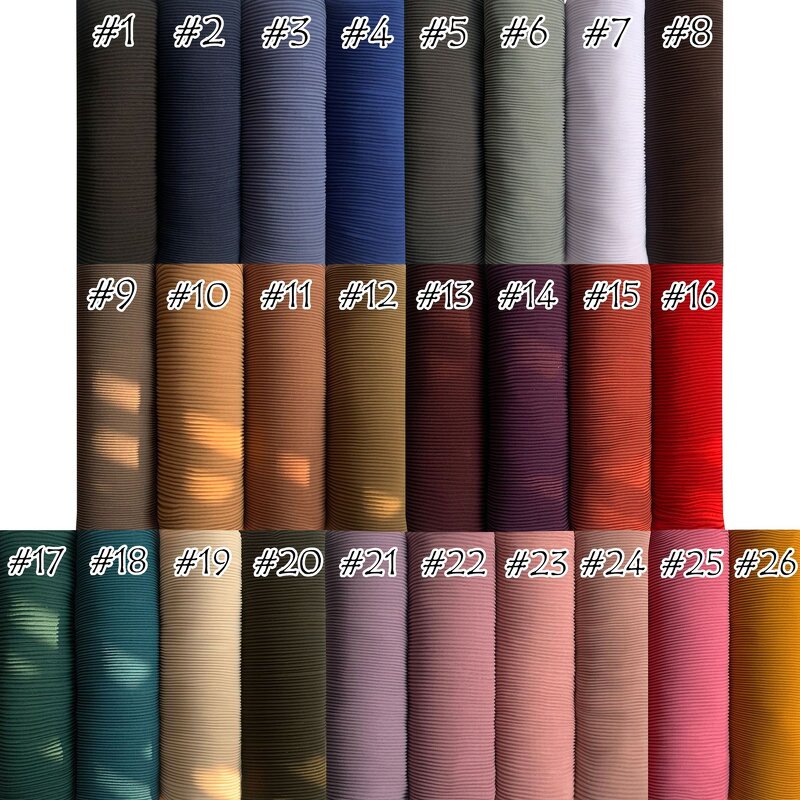 Chiffon Scarf Manufacturer - Wholesale Georgette Solid Color Thick Wrinkle Bubble Heavy Hijab