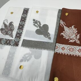 Yemeni Saudi Embroidered Shemagh Manufacturer - Kashmir Islamic Embroidery Scarf Keffiyeh 50x50inch