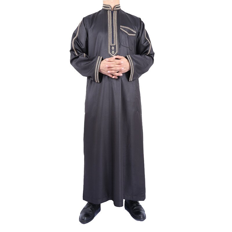 Kaftan for Men Manufacturer - Islam Muslim Moroccan Hand Embroidered Loose Breathable Djellaba