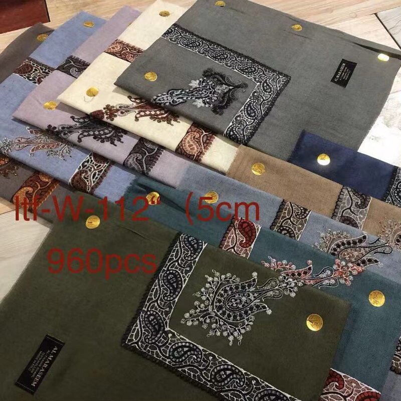 Embroidery Hijab Scarf Manufacturer - New Fashion Muslim Headscarf Islam Arab Keffiyeh 55x55inch