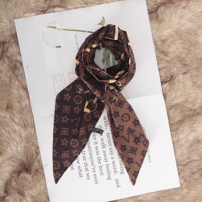 Silk Cotton Scarf Manufacturer - Trendy Girls Twill Printed Belt Vintage Hair Ties Neckerchief