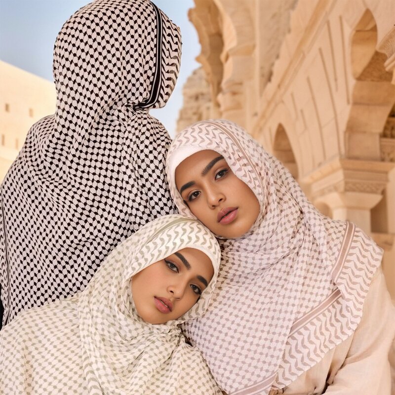Printed Chiffon Women Hijab Manufacturer - Arab Scarf Middle East Dubai Palestinian Headscarf