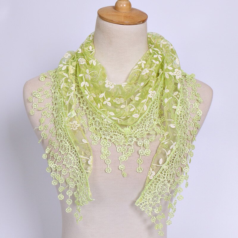 Muslim Hijabs Scarf Manufacturer - Factory High Quality Lace Floral Print 23 Colors