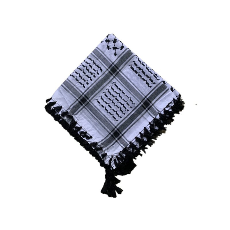Arab Turban Keffiyeh Manufacturer - Tassel Muslim Hijab Shemagh Desert Scarf Wrap 125x125cm