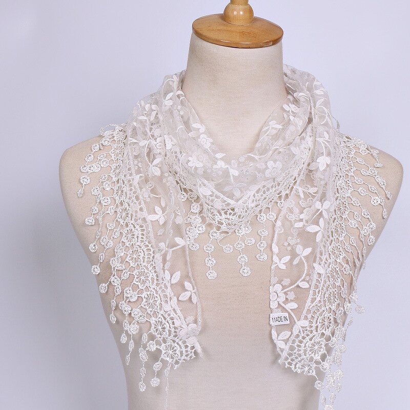 Muslim Hijabs Scarf Manufacturer - Factory High Quality Lace Floral Print 23 Colors