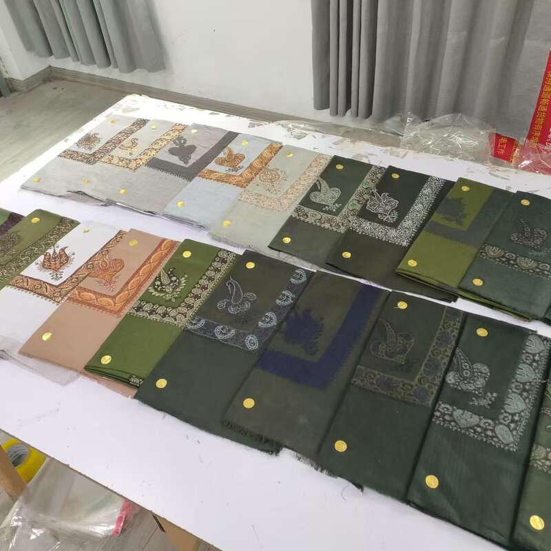 Wool Yemeni Saudi Embroidered Shemagh Manufacturer - Kashmir Islamic Embroidery 50inch Scarf Oman Keffiyeh