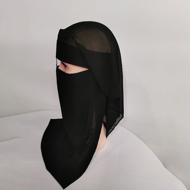 Women's Veil Manufacturer - Wholesale Double Layer Islamic Muslim Prayer Head Full Shawl