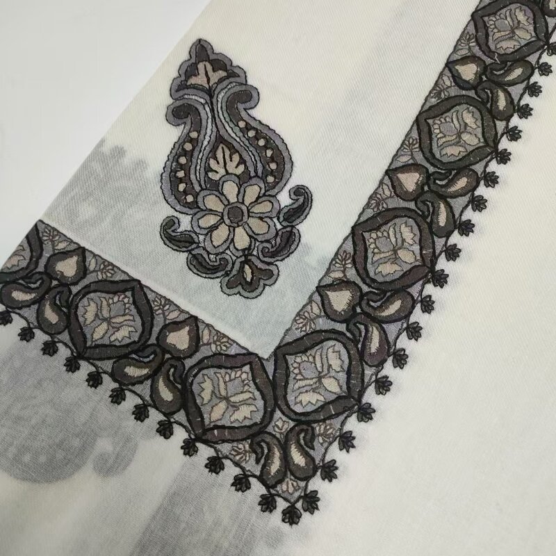 Yemeni Saudi Embroidered Shemagh Manufacturer - Kashmir Islamic Embroidery Scarf Keffiyeh 50x50inch