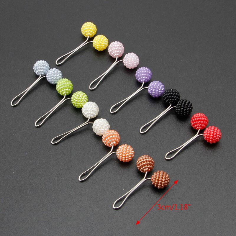 Hijab Pin Manufacturer - Muslim Women Neck Clip U-shaped Clip Red Bayberry Silk Scarf Buckle