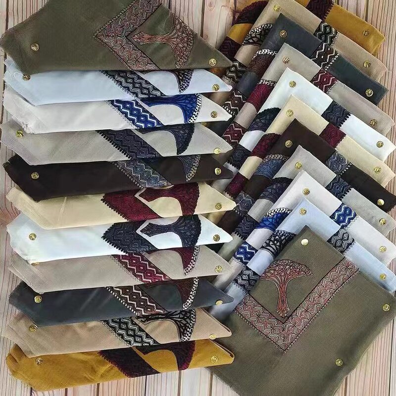 Oman Amama Truml Shemagh Manufacturer - Yemen Embroidery Scarf for Men Muslim Islam 50x50inch