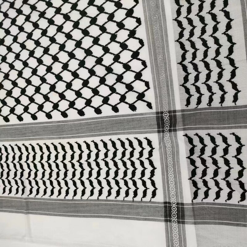 Shemagh Cotton for Men Manufacturer - New Style Design for Palestine Scarf Keffiyeh Sewn Jacquard 123x123cm