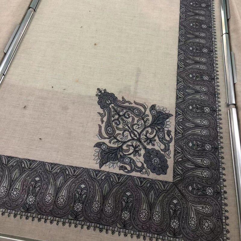 Multifunction Head Scarf Manufacturer - Shemagh Arabic Keffiyeh Bandana Yemeni 55x55inch Embroidery 10cm