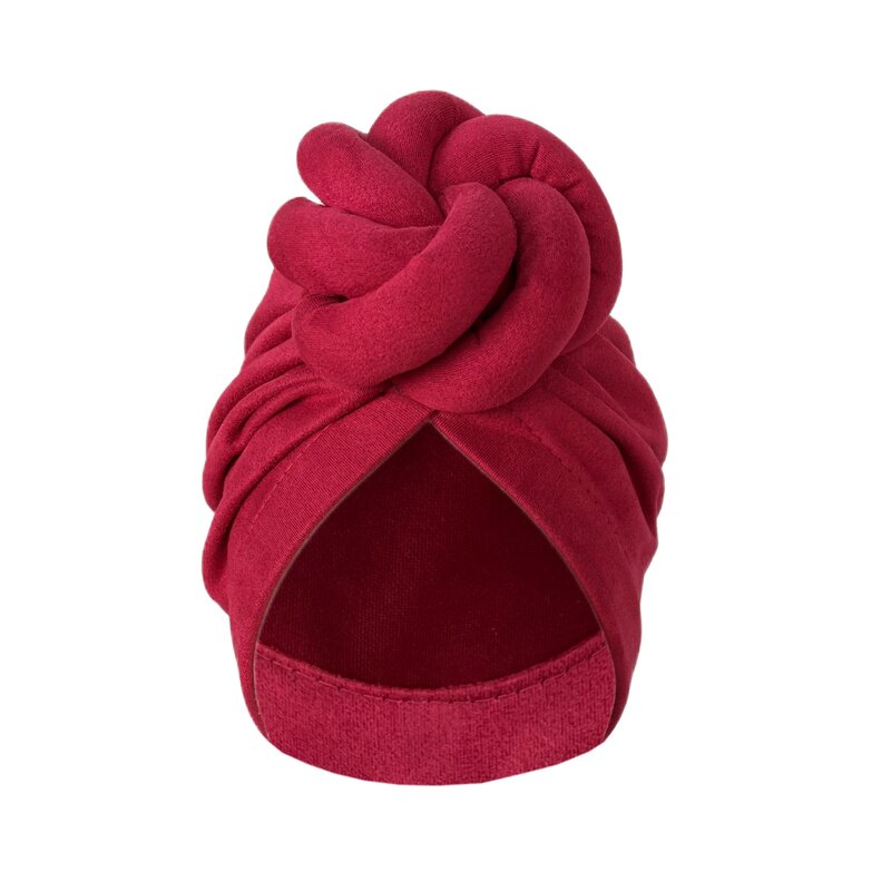 Turban Cap Manufacturer - Plain Solid Color Knotted Soft Hair Cover for African Women