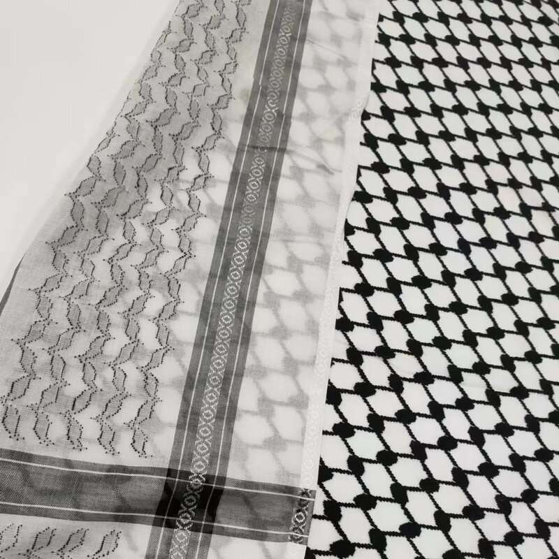 Shemagh Cotton for Men Manufacturer - New Style Design for Palestine Scarf Keffiyeh Sewn Jacquard 123x123cm