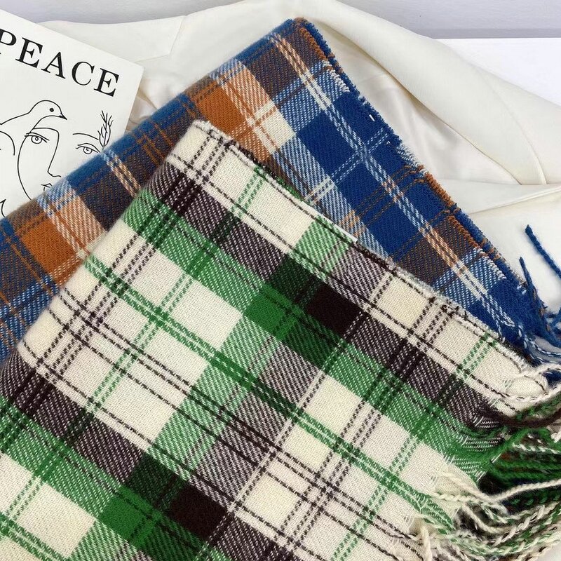 Pashmina Plaid Scarf Manufacturer - Autumn Winter Korean New Women's Versatile Warm Stripe