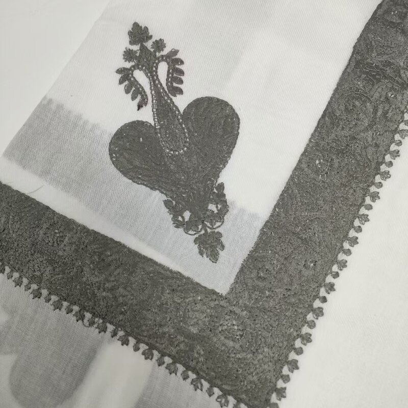 Yemeni Saudi Embroidered Shemagh Manufacturer - Kashmir Islamic Embroidery Scarf Keffiyeh 50x50inch