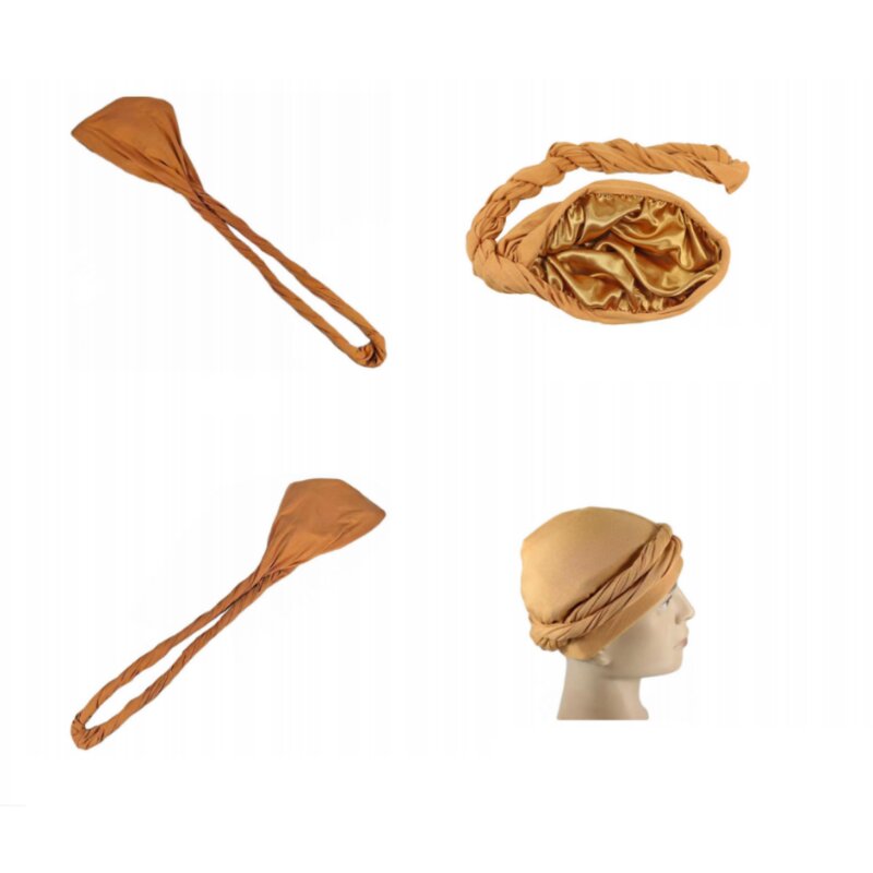 Halo Turban Durag Manufacturer - for Men Satin Silk Lined Elastic Head Wrap 60cm