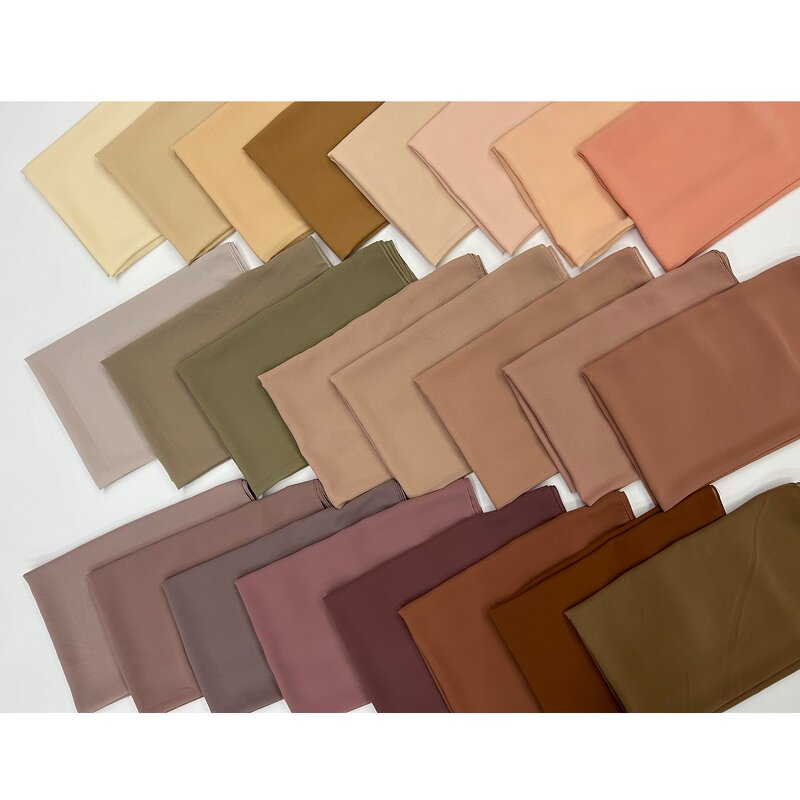 Muslim Chiffon Hijab Scarf Manufacturer - New Arrival Malaysia Plain Color Bubble Heavy Pearl