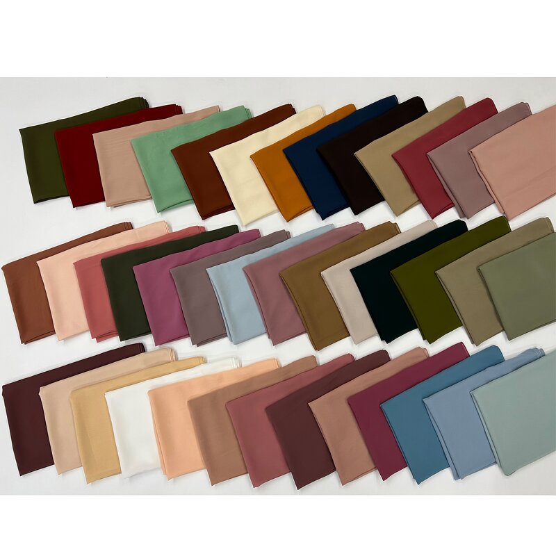 Muslim Chiffon Hijab Scarf Manufacturer - New Arrival Malaysia Plain Color Bubble Heavy Pearl