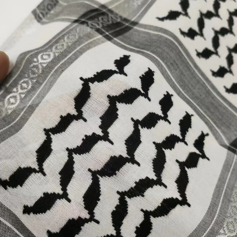 Shemagh Cotton for Men Manufacturer - New Style Design for Palestine Scarf Keffiyeh Sewn Jacquard 123x123cm