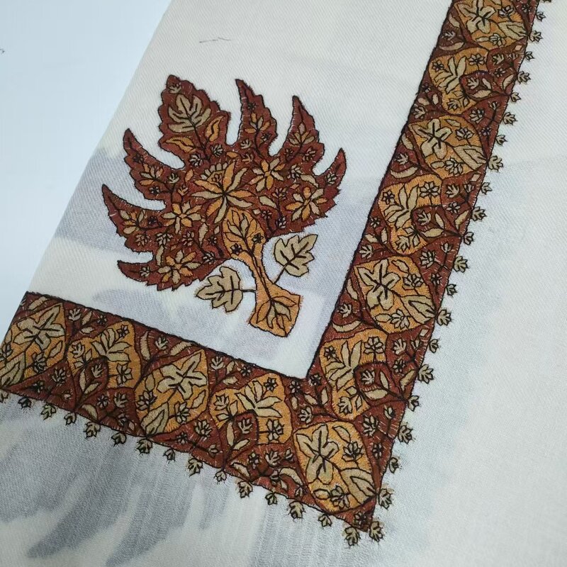 Yemeni Saudi Embroidered Shemagh Manufacturer - Kashmir Islamic Embroidery Scarf Keffiyeh 50x50inch