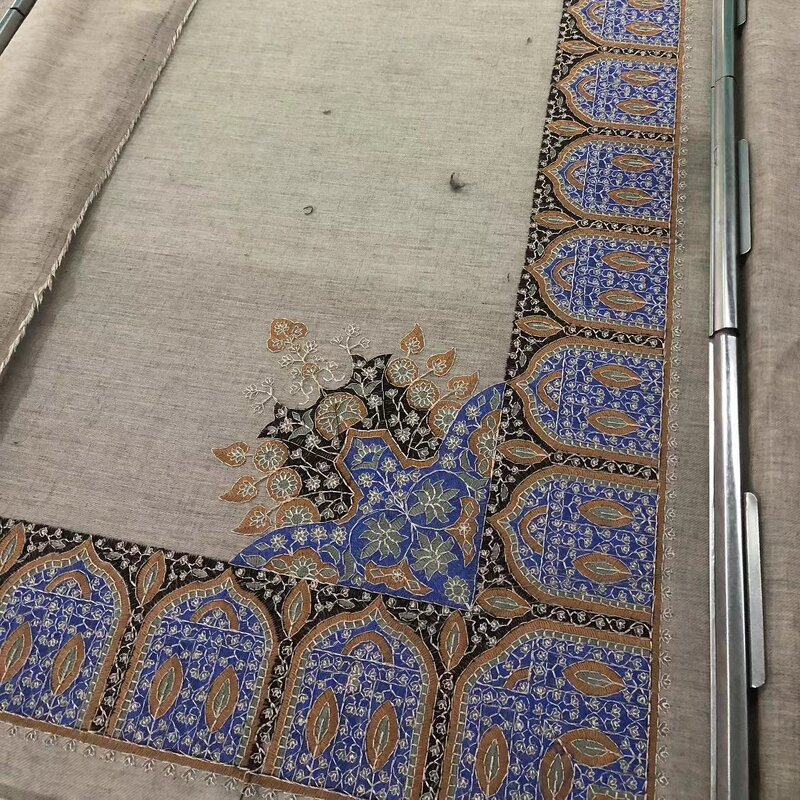 Islamic Embroidery Scarf Manufacturer - Men Arab Desert Shemagh Keffiyeh Shawl 55x55inch for Eid Al Fitr