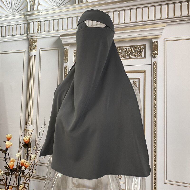 Arabic Islamic Niqab Set Manufacturer - Hot Selling Simple Pure Muslim Knoma Dubai Turkey Islam