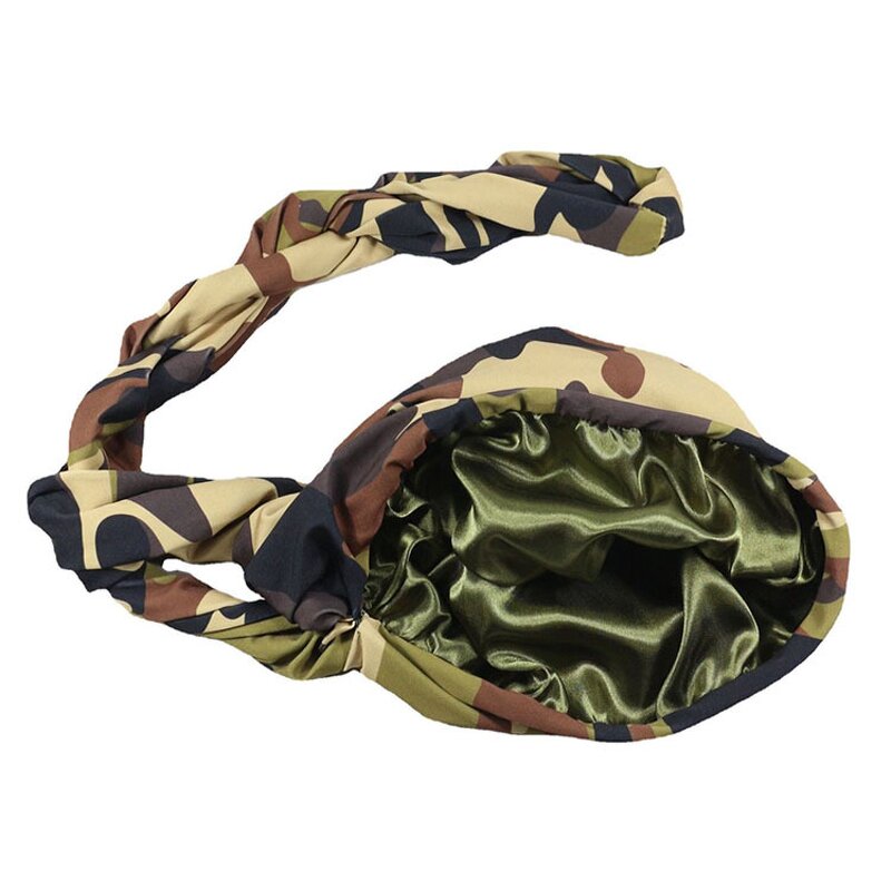 Camouflage Halo Turban Manufacturer - for Men Satin Lined Soft Twist Head Wrap Cotton