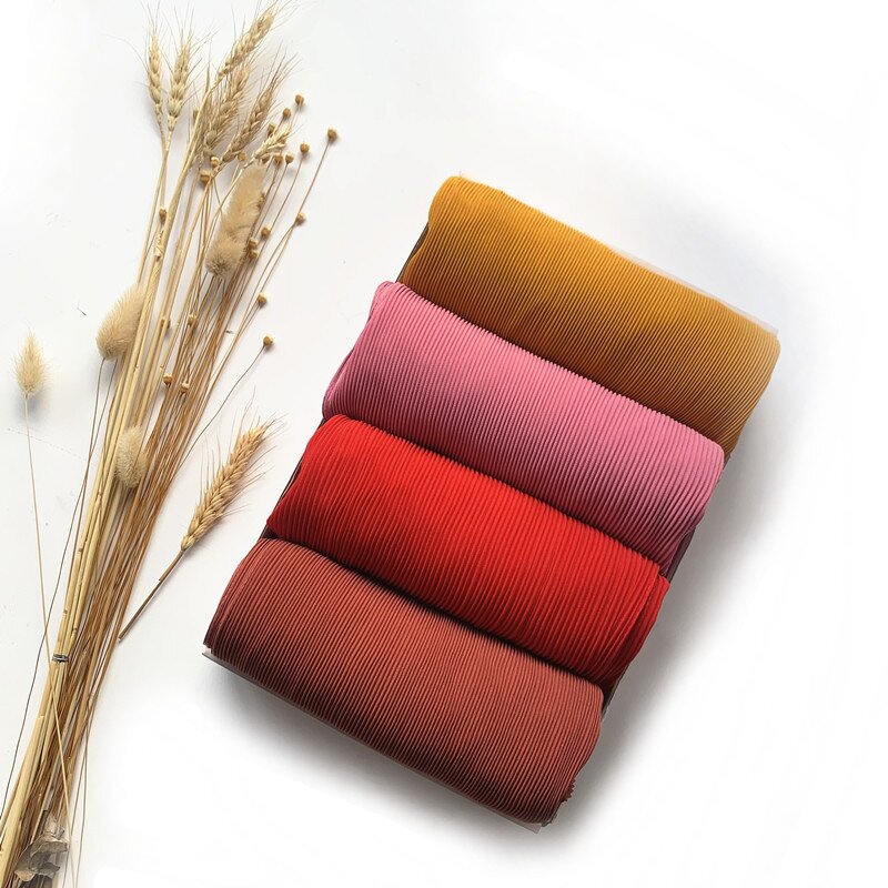 Chiffon Scarf Manufacturer - Wholesale Georgette Solid Color Thick Wrinkle Bubble Heavy Hijab
