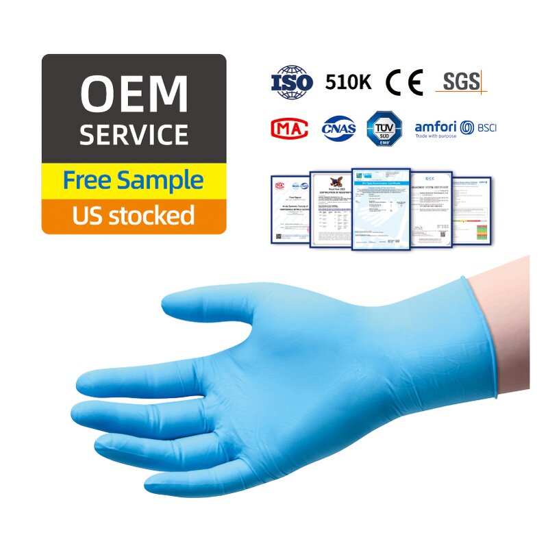 Disposable Nitrile Gloves Manufacturer - 4mil Black Latex-Free for Food Handling Tattoo Use Anti-Slip Touch Screen