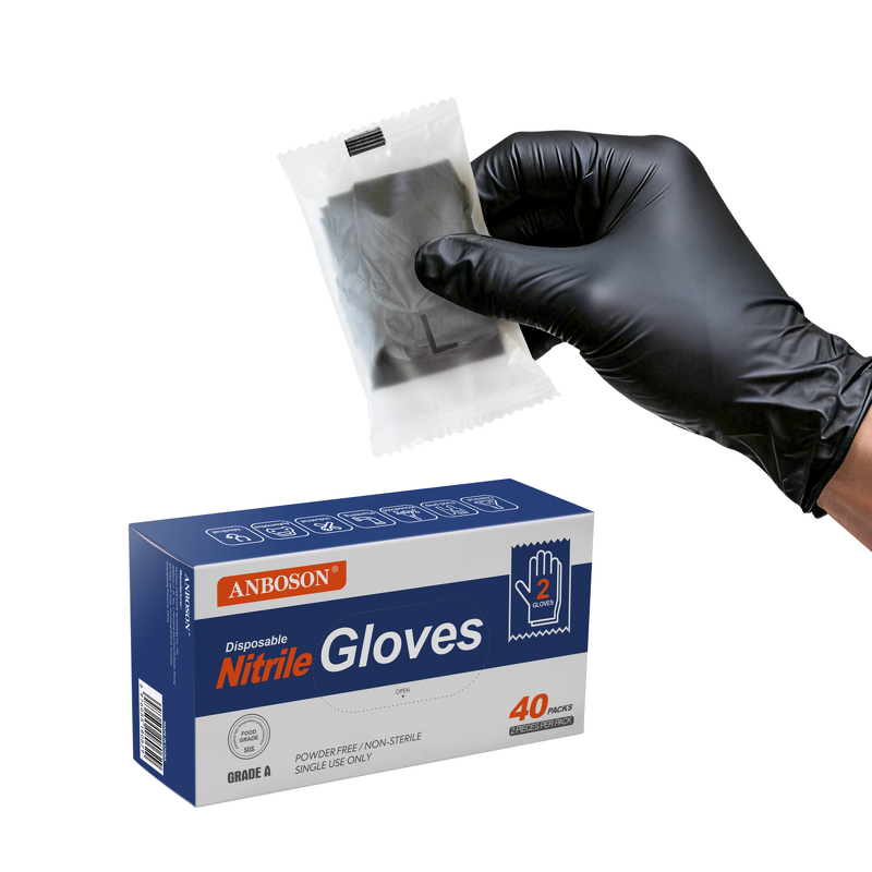 Disposable Nitrile Gloves Manufacturer - 5mil 9inch 40 Pairs Individually Wrapped Class I Medical