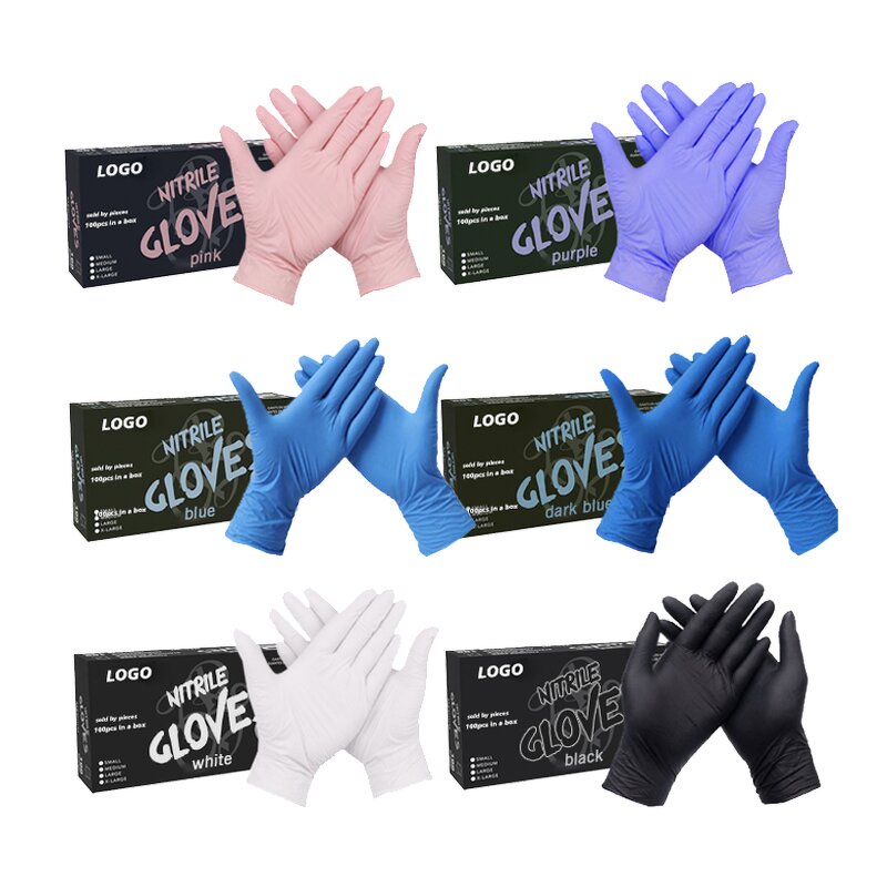 Disposable Nitrile Gloves Manufacturer - 5mil Black Powder-Free Anti-Cut Waterproof for Tattoo Cleaning Industrial Work