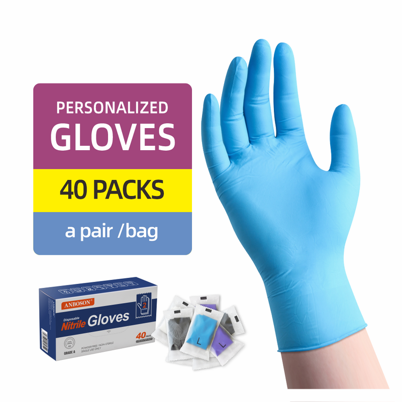 Disposable Nitrile Gloves Manufacturer - Raised Diamond Texture Latex Powder Free Food Safe Industrial