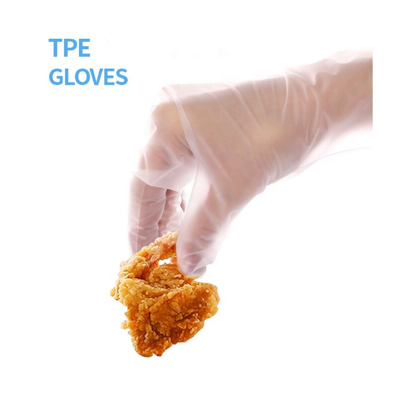 Barber Glove Manufacturer - Hair Hand Free Powder Blue Elastic Soft Tpe Nurse Safety Gloves