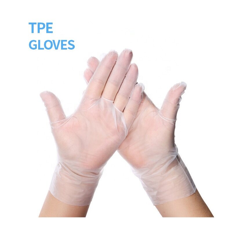 Barber Glove Manufacturer - Hair Hand Free Powder Blue Elastic Soft Tpe Nurse Safety Gloves