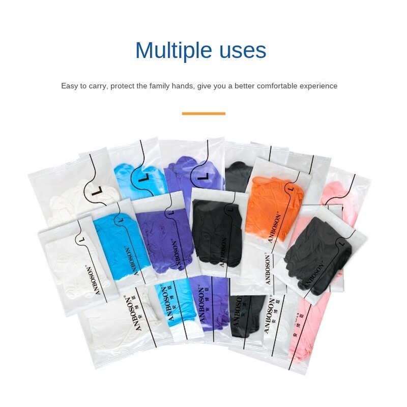 Nitrile Gloves Manufacturer - Premium Food Grade 2-Pack Individually Wrapped Portable Chemical Resistant