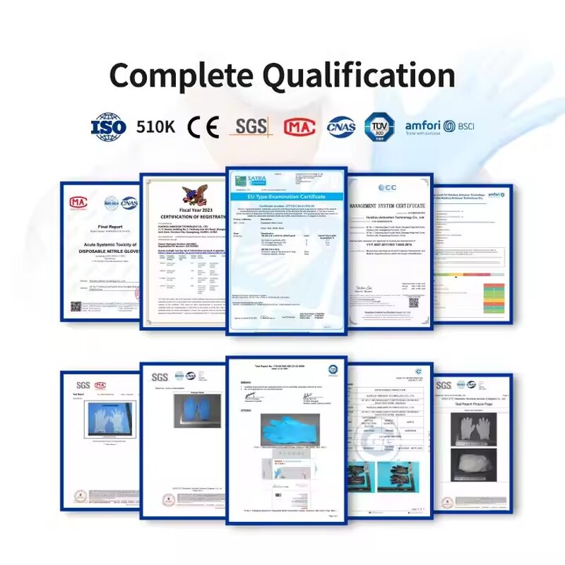 Disposable Nitrile Gloves Manufacturer - Custom Blue Black 2-Piece Pack Powder-Free Latex-Free