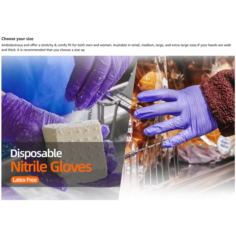 Disposable Nitrile Gloves Manufacturer - Color Differentiated Purple Powder Free Latex Free for Task Specific Hygiene