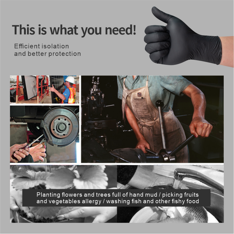 Nitrile Gloves Manufacturer - Premium Blue Waterproof Durable Powder Latex Free Heavy Duty for Food Service