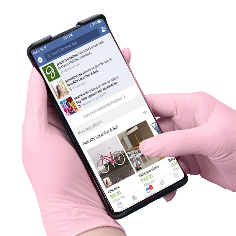 Nitrile Gloves Manufacturer - Premium Pink Disposable Latex-Free Smooth Surface High Tactile Sensitivity