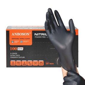 Nitrilhandschuhe Manufacturer - Schwarze 5mil Einweg Fur Lebensmittel Industrie Und Tattoos