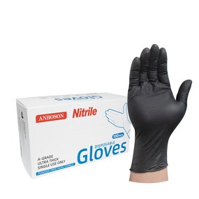 Disposable Nitrile Gloves Manufacturer - 8Mil 12Mil Safe Work Rubber Powder Latex Free Chemical Resistant