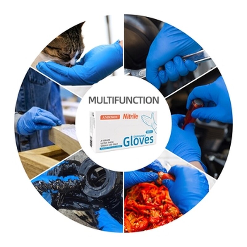 Nitrile Examination Gloves Manufacturer - Powder Free Blue Micro-Touch Medical Touchntuff Lab