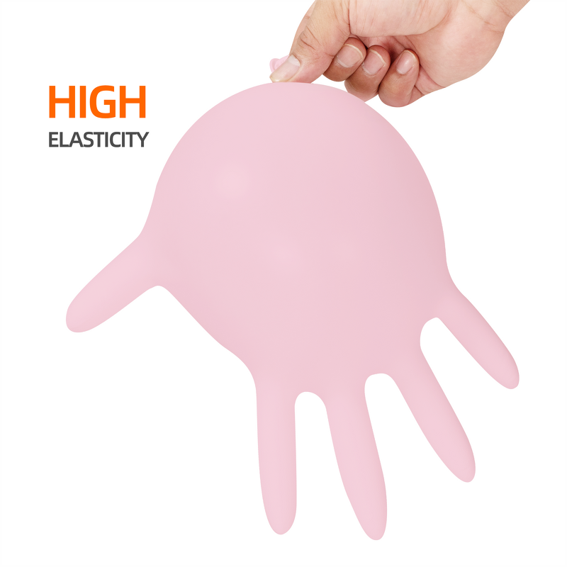 Disposable Nitrile Gloves Manufacturer - 6mil Powder Latex Free Textured Exam Pink for Household