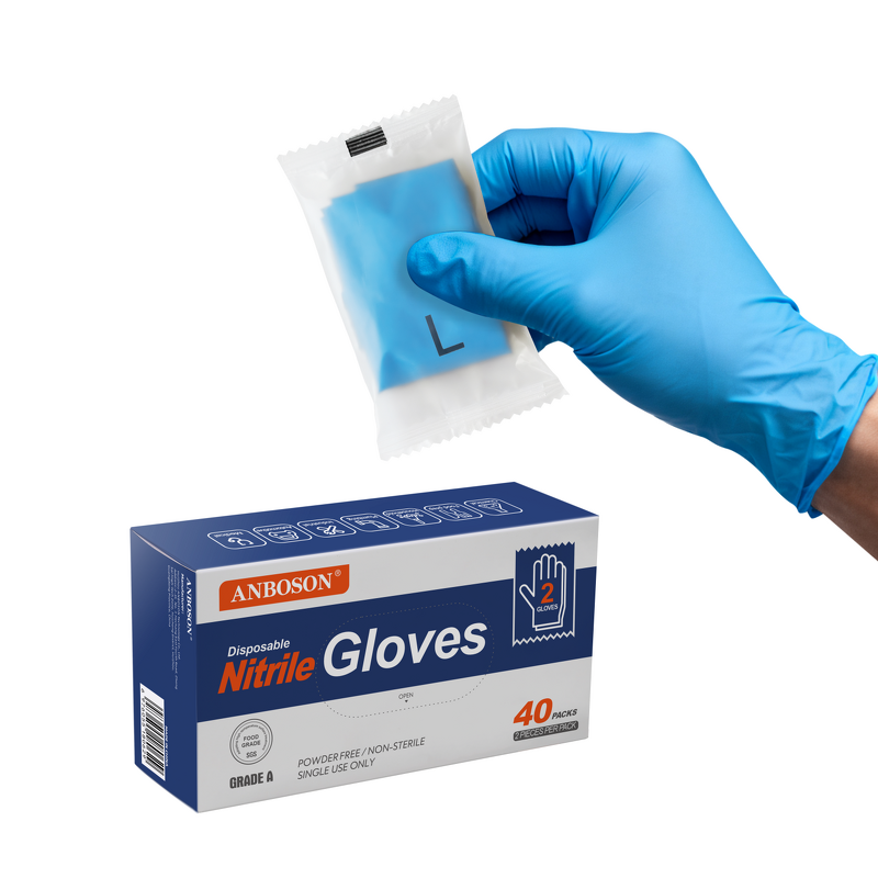 Disposable Nitrile Gloves Manufacturer - 5mil 9inch 40 Pairs Individually Wrapped Class I Medical