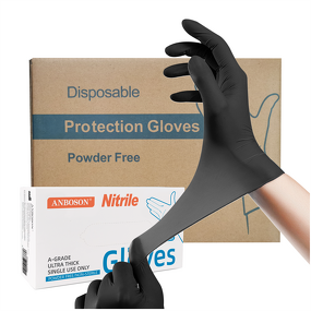 Disposable Nitrile Gloves Manufacturer - 100 Pcs Box Dental Guantes Nitrilo Negros Synthetic